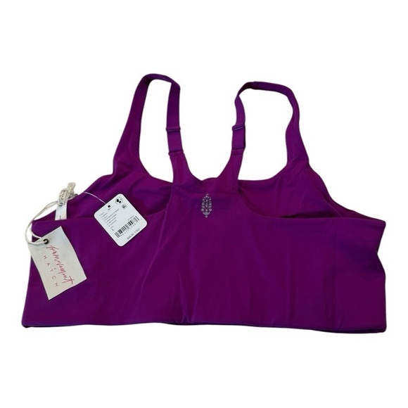 FP Movement X Hatch Square neck Never Better Sports Bra in Berry NEW - Picture 8 of 15